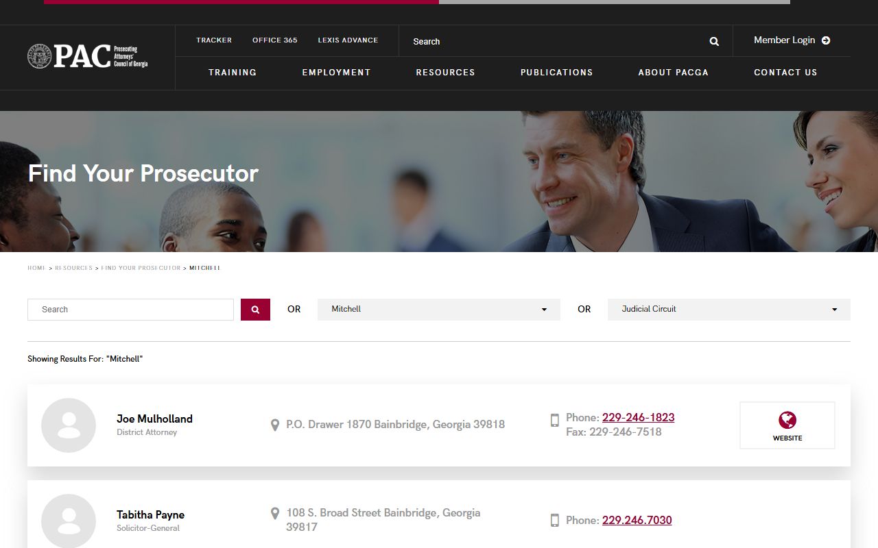 Mitchell County criminal court records prosecutor listing