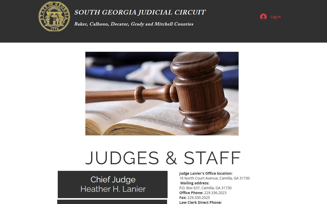 Mitchell County Superior Court judges and staff records