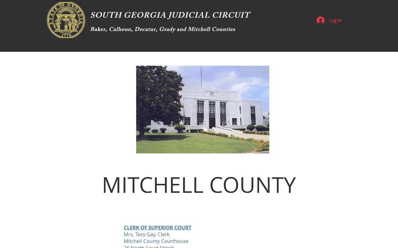 Mitchell County court records judicial circuit directory