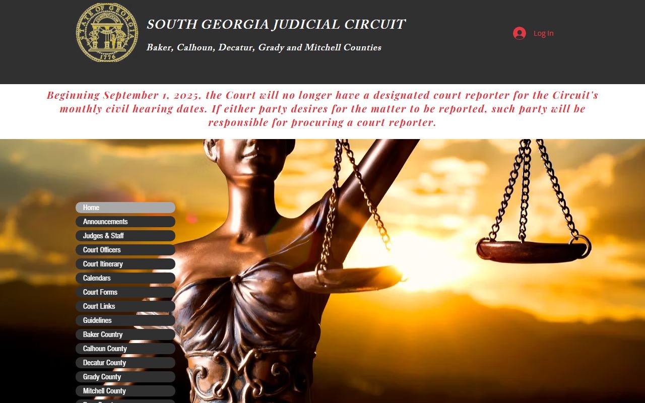 Mitchell County court records South Georgia Judicial Circuit home page