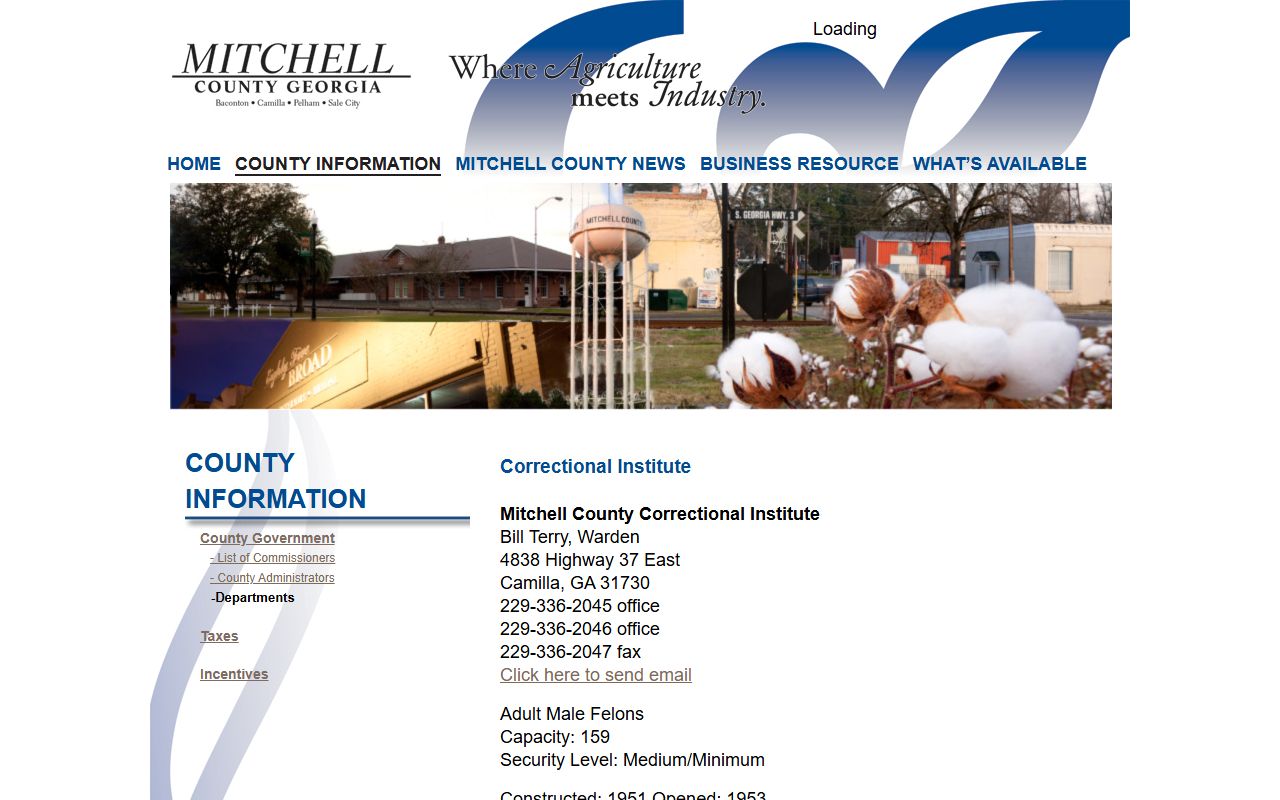 Mitchell County inmate records correctional institute